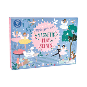 External view Floss and Rock Magnetic Play Scene - Enchanted, portable travel toy set with magnetic play pieces and multiple themed backgrounds.