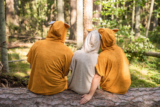 Short-Sleeve Poncho TEDDY for Adults - Bamboo Terry