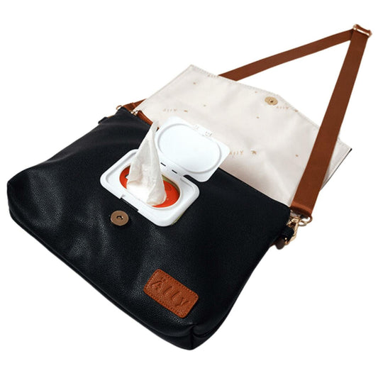 Removable wet wipes pocket inside the Accessories Handbag