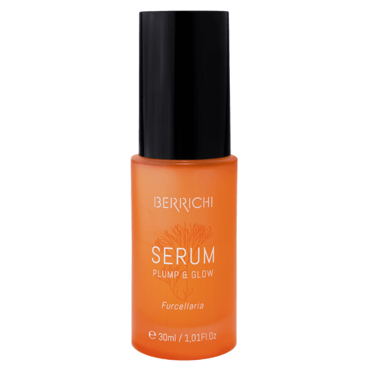 Berrichi SERUM in a luxury minimalist skincare setting