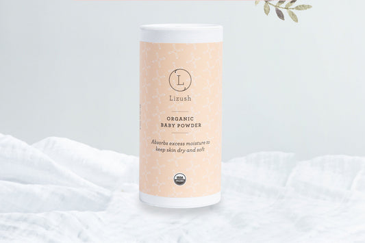 USDA Organic Baby Powder - Talc-free baby powder 2-pack overview | Lizush