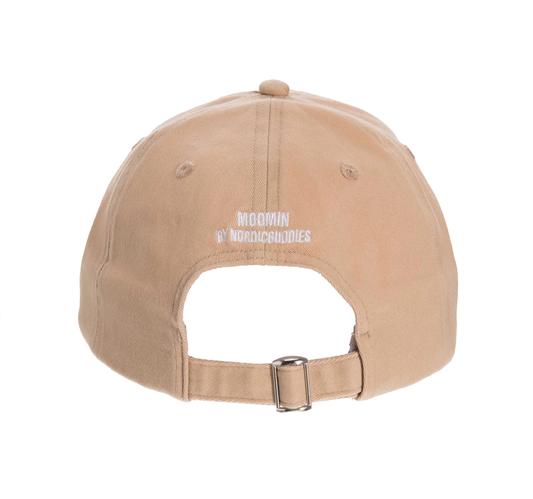 Official Moomin Sniff sand beige adult baseball cap back view