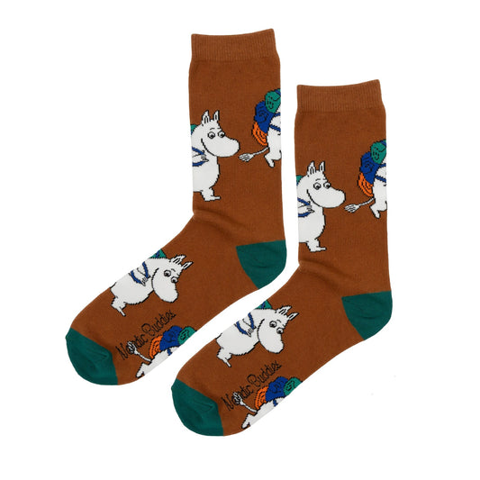 Moomin Adventure brown socks | Moomin by Nordicbuddies
