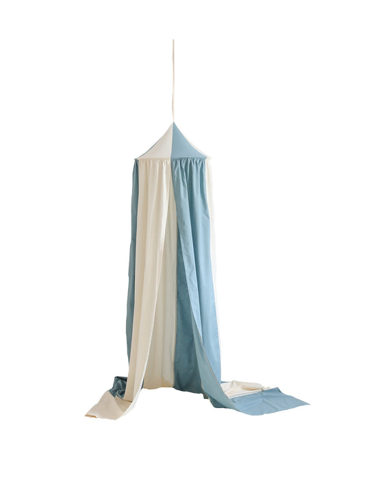 Handmade in Poland: OEKO-TEX certified Blue Circus linen canopy
