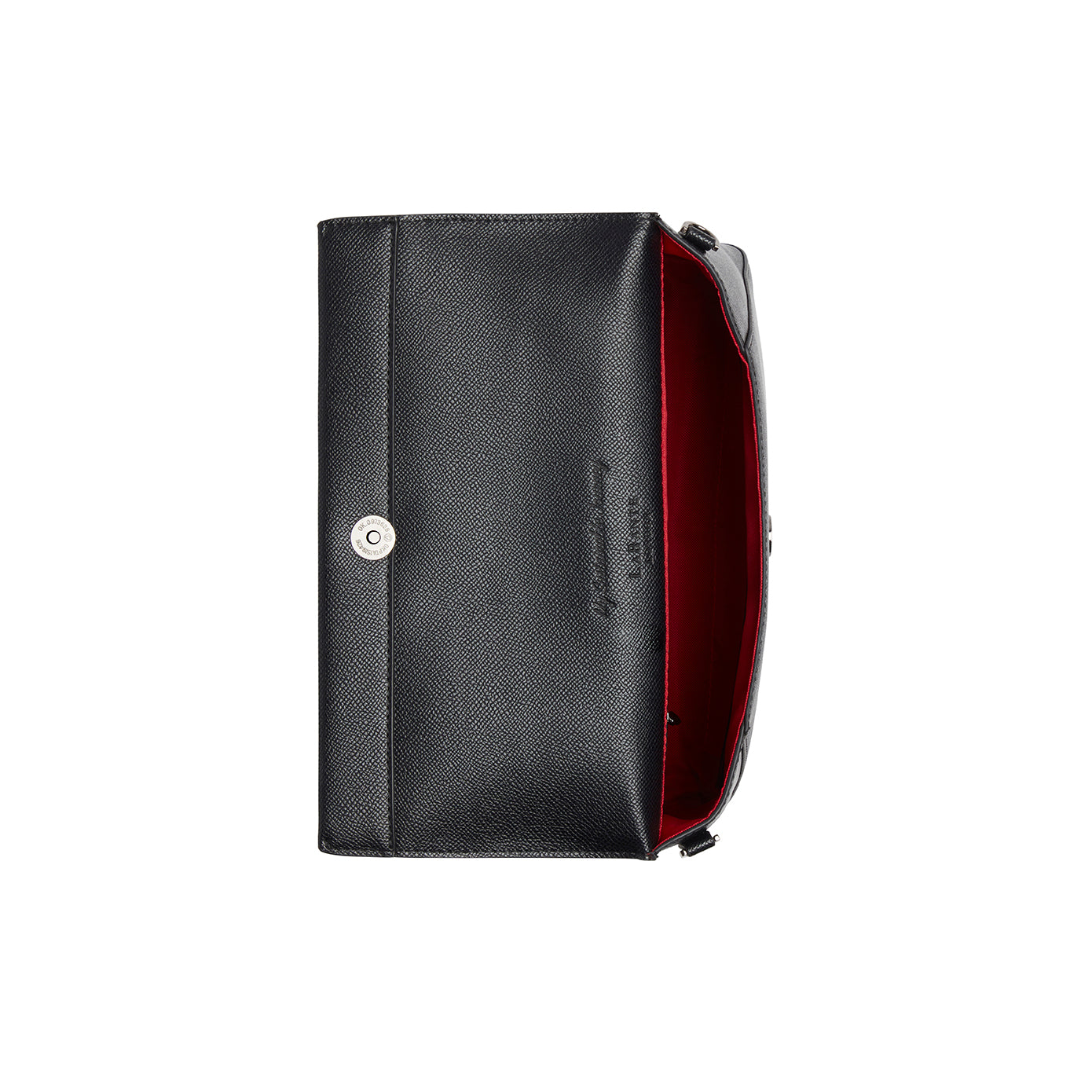 Internal view: Compact luxury interior of the Alder Vegan Clutch.