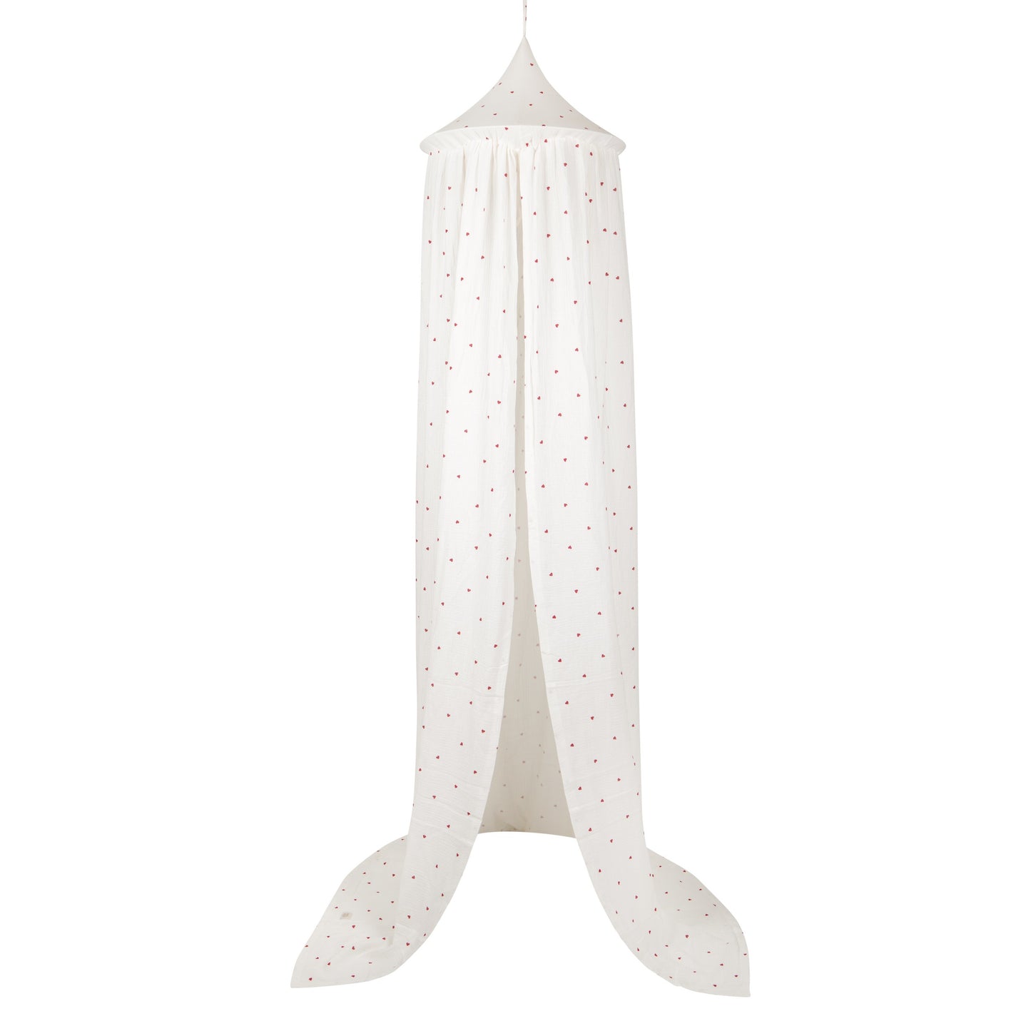Moi Mili 100% cotton canopy with cute heart pattern