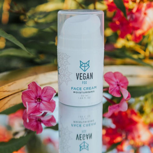 Front of Vegan Fox Moisturising Face Cream, 50 ml natural face moisturizer for daily care - That Green Store