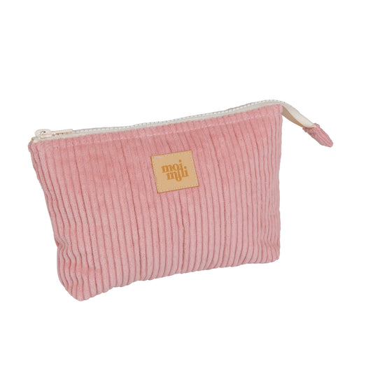 Moi Mili Make-Up Bag Set of 2 Baby Pink - Large and small cotton pouches-small pouch