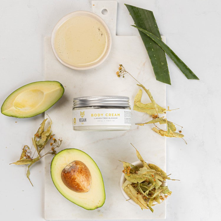 Vegan Fox Linden-Tree Blossom Body Cream, 200 g natural vegan skincare product - That Green Store