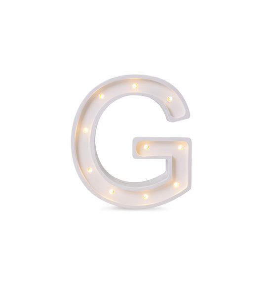 Little Lights Letter G Lamp - Personalized handmade wooden initial night light