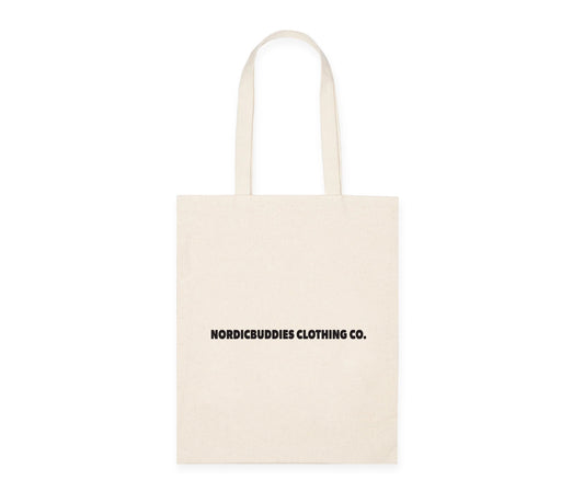 Official Moomintroll's Flower beige cotton canvas tote bag full back view