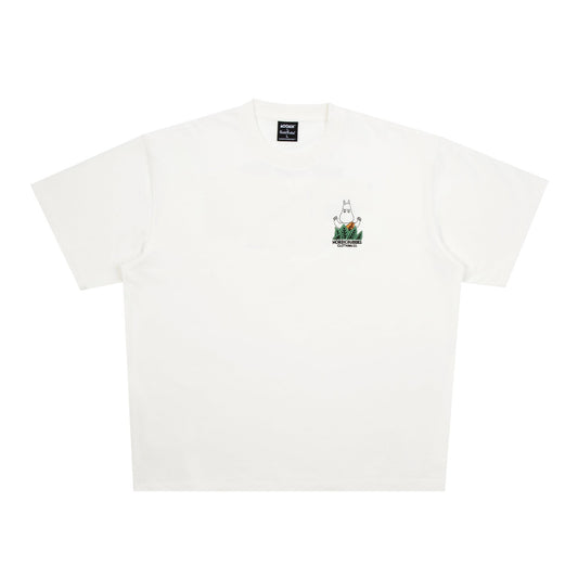 Front view of official 80 Heavy T-Shirt Jungle White - Premium Moomin graphic tee by Nordicbuddies.