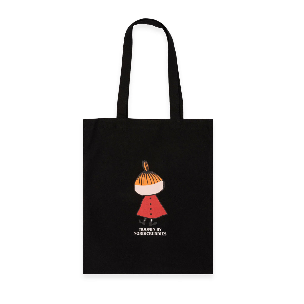 Moomin Little My black tote bag back view | Moomin by Nordicbuddies