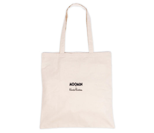 Official Moomin Sniff beige cotton tote bag back view