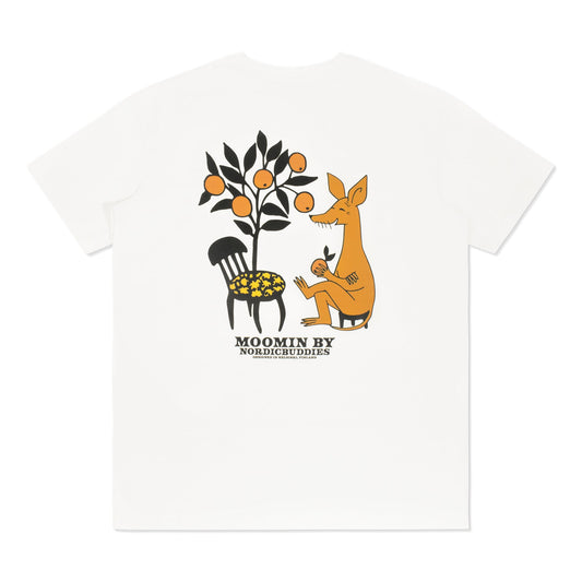 Back print graphic of the Organic Cotton Premium T-Shirt Sniff White - Official Moomin character design.
