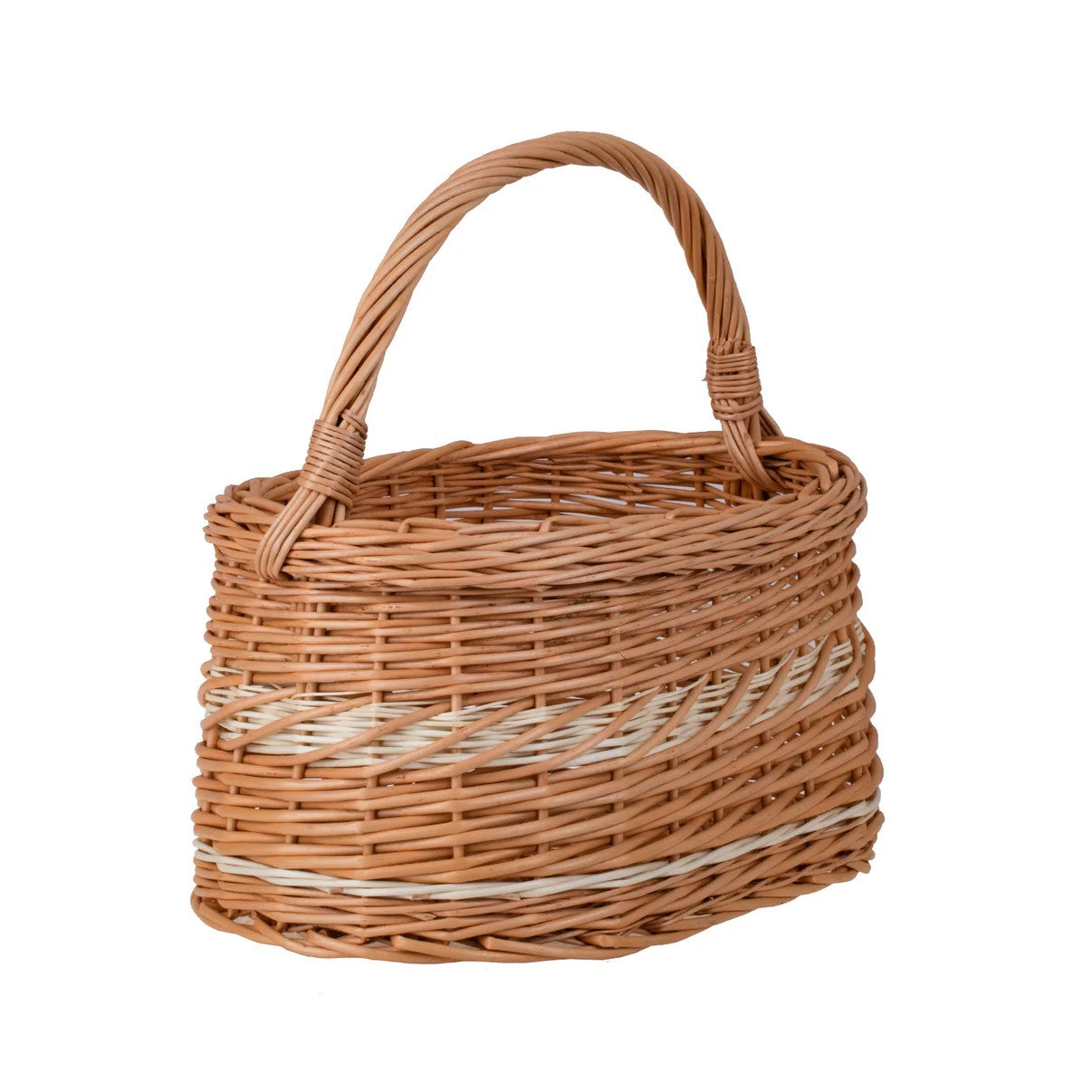 Wiborada Shopping Basket With Wicker Handle