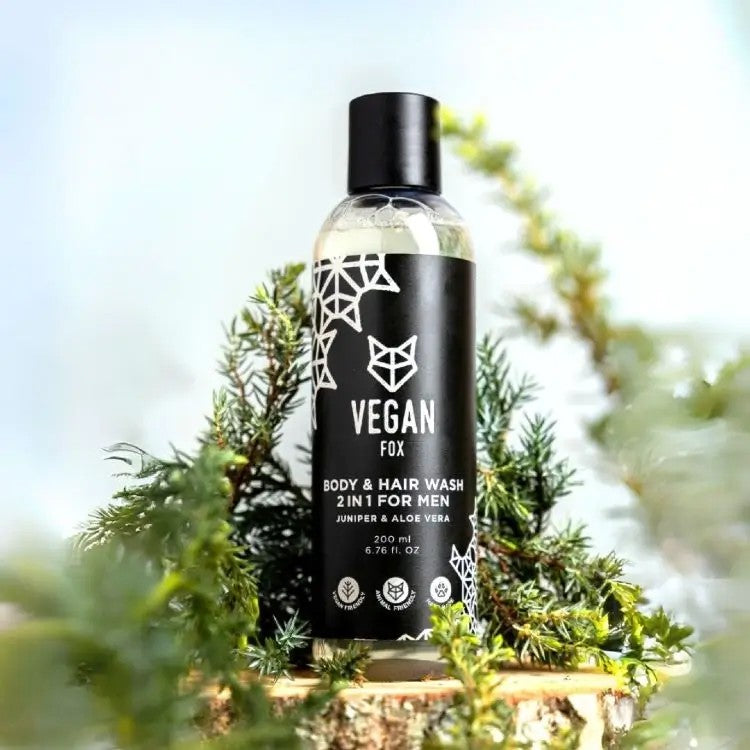Vegan Fox Body & Hair Wash 2in1 For Men, 200ml natural grooming and skin care for men - That Green Store