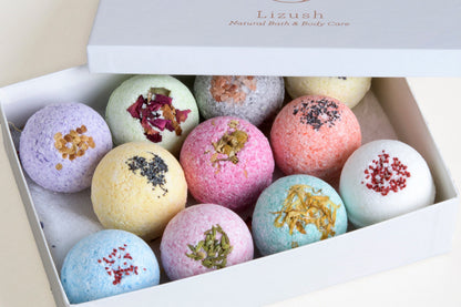Natural Bath Bomb Gift Box – 12 Handmade Bath Bombs-0