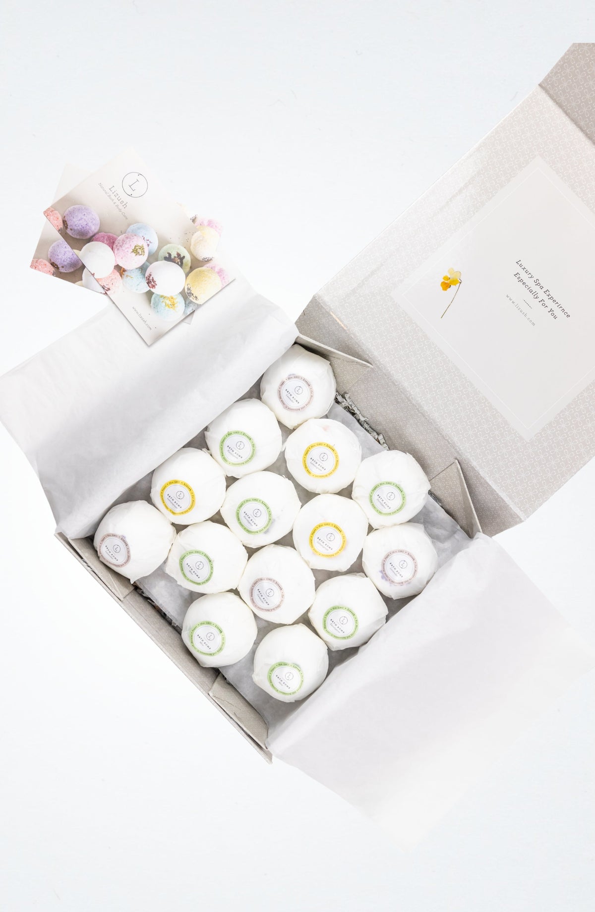 Natural Bath Bomb Gift Box – 14 Handmade Bath Bombs for a Spa Day-1
