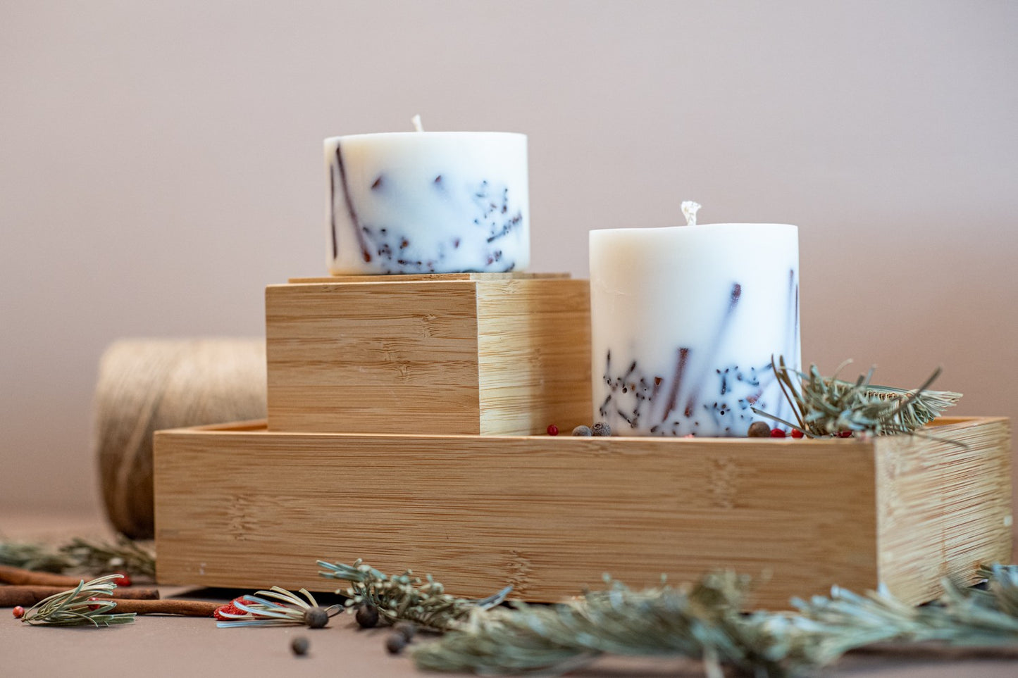 TL Candles cinnamon scented soy wax candle with handmade finish