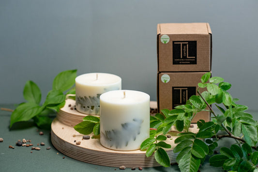 Lemongrass scented soy wax candle handmade with natural wax by TL Candles