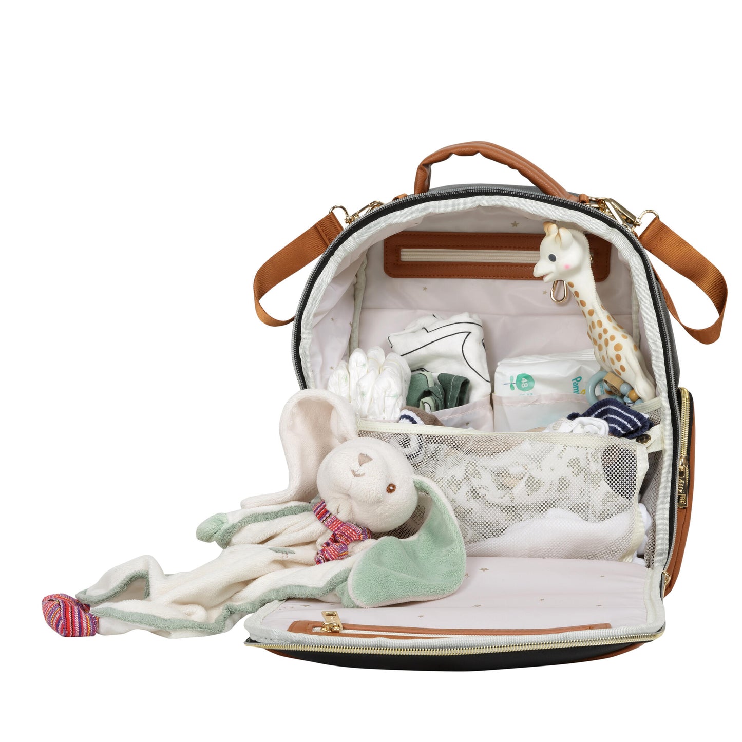Kleiner Wickelrucksack – Cappuccino