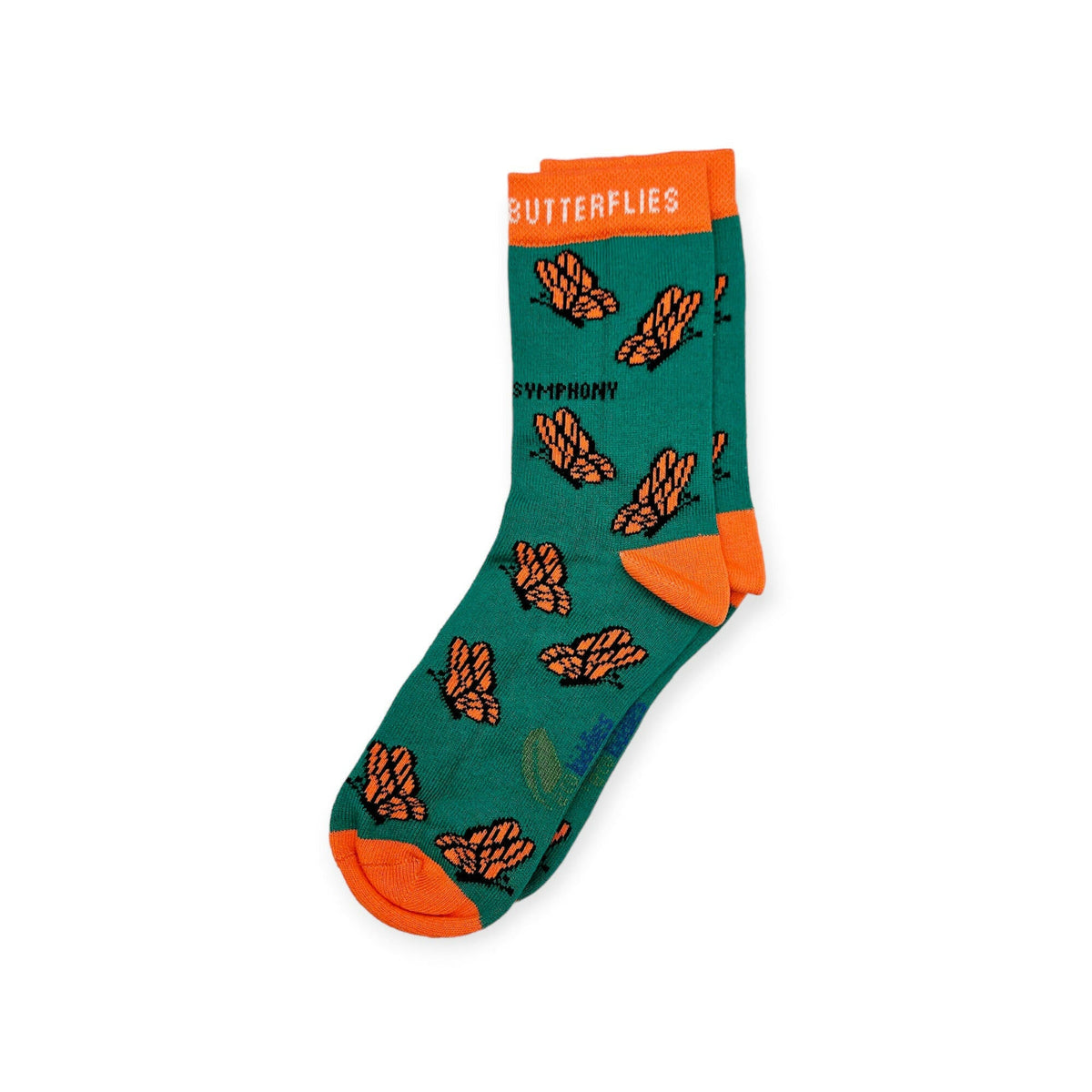Complete 3-pack bundle set of GOTS organic cotton kids socks featuring butterfly, cheetah, and giraffe designs | Eco Kiddies - Butterflies socks