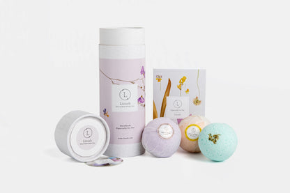Natural Bath Bomb Gift Set – 3 Aromatherapy Bath Bombs-0
