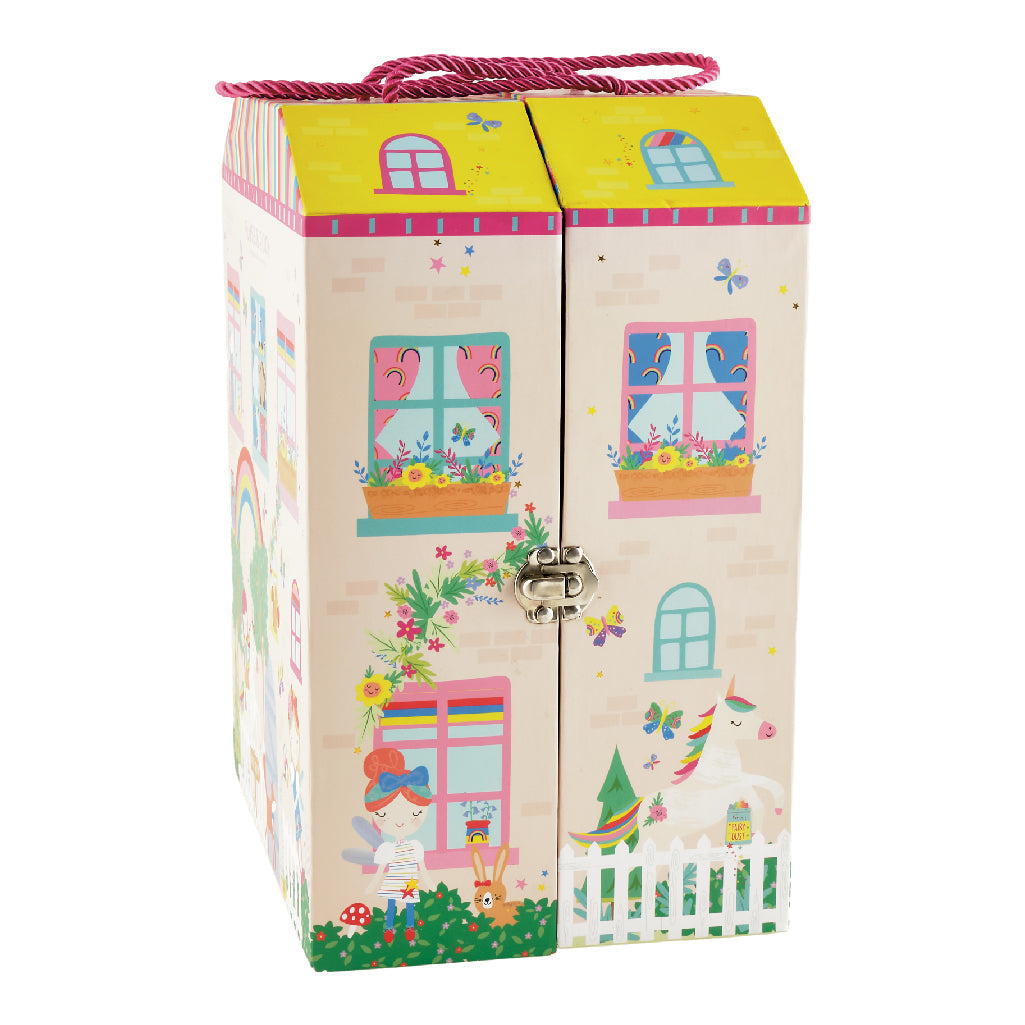 Spielbox mit Holzteilen – Regenbogenfee