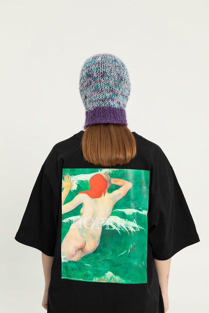 Heavy-Weight Premium T-Shirt "Dans les Vagues" by Paul Gauguin (1889)