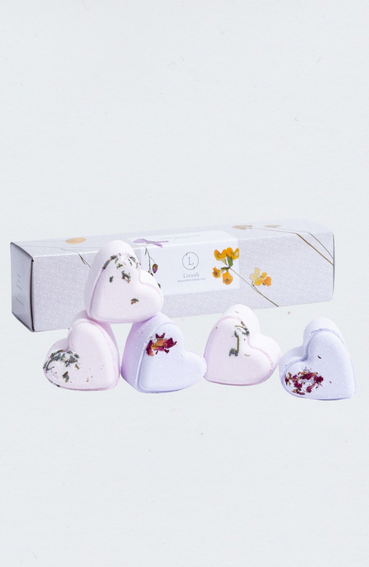 Heart-Shaped Shower Steamers Gift Set - Handmade heart shower steamers in personalized gift box | Lizush