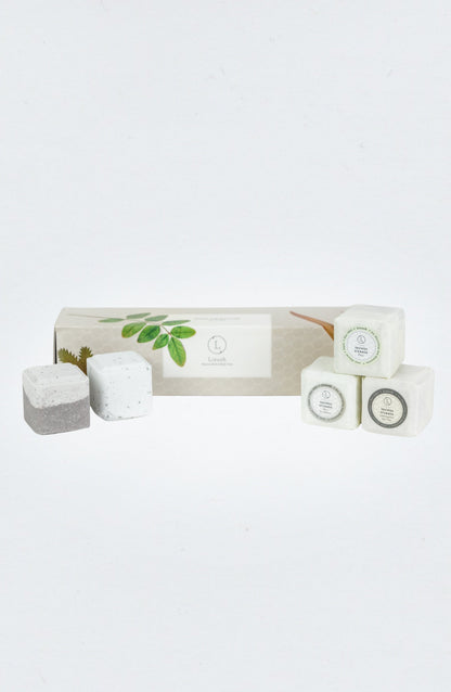 Other view of Earthy Shower Steamer Gift Box - 5 natural aromatherapy shower fizzies overview | Lizush