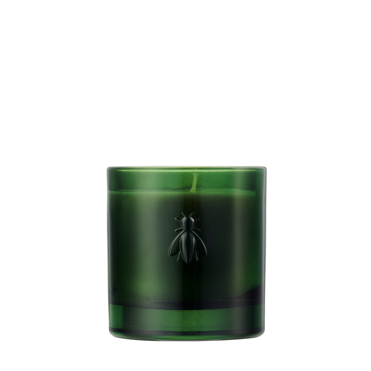 Main product photo of the La Rochère Cedar woody scented candle in a thick French glass jar with embossed bees