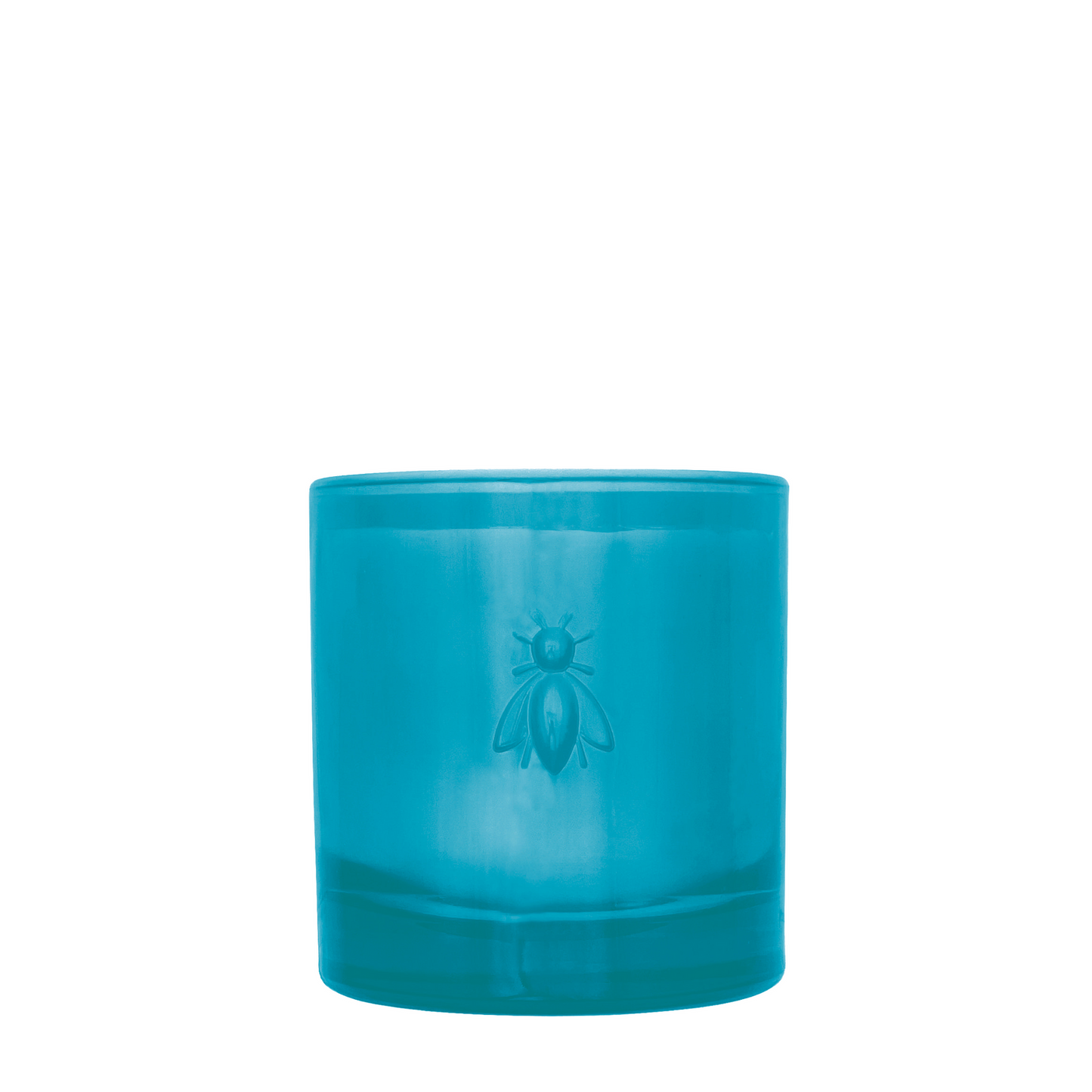 Main product photo of the La Rochère Jasmine scented candle in a classic clear glass jar featuring the signature embossed bee motif