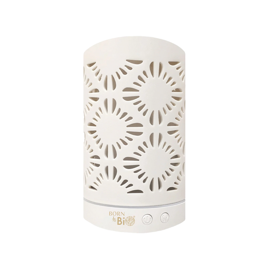 Born to Bio White Ceramic Essential Oil Diffuser - Minimalist Home Fragrance