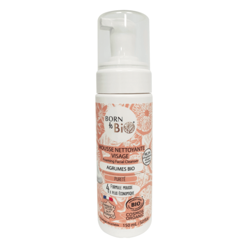 Born to Bio Citrus Face Cleansing Foam - Organic Vitamin C Glow wash