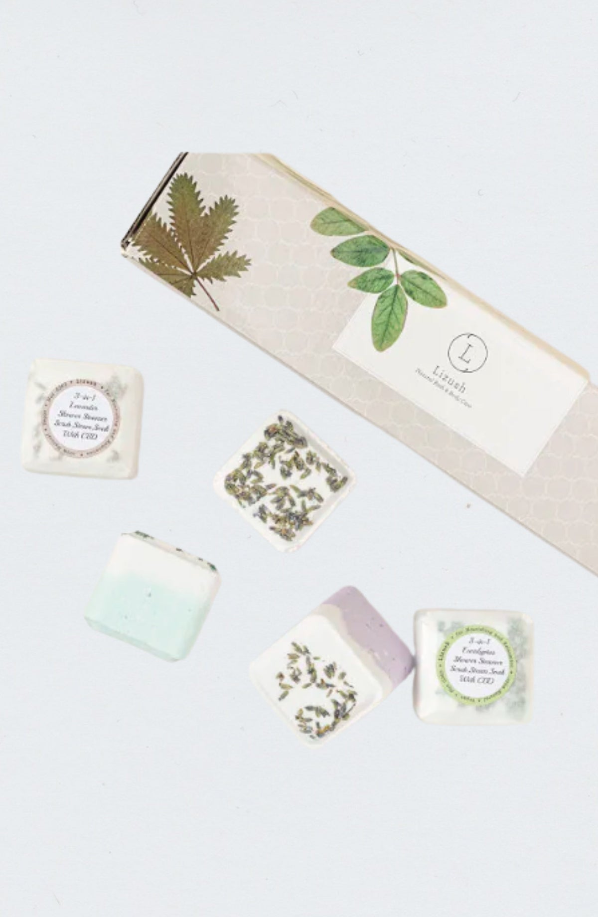 CBD Shower Steamers Gift Set - Natural aromatherapy shower fizzies gift set packaging | Lizush