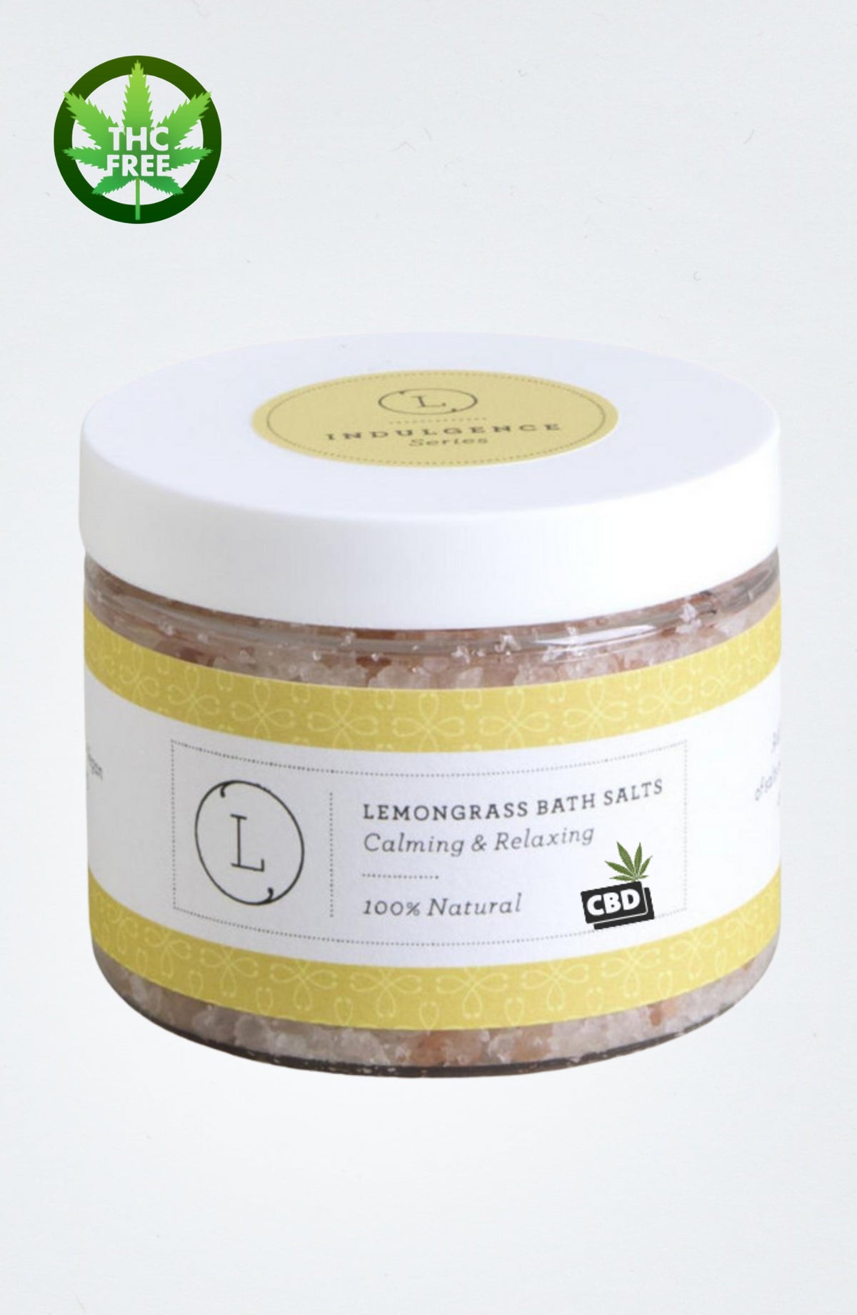 Close up of CBD Grapefruit Bath Salts - 25mg CBD Dead Sea Epsom and Himalayan soak | Lizush