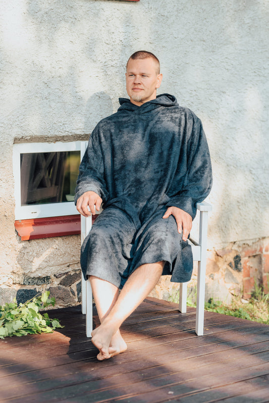 Long-Sleeve Poncho for Adults - Bamboo Terry