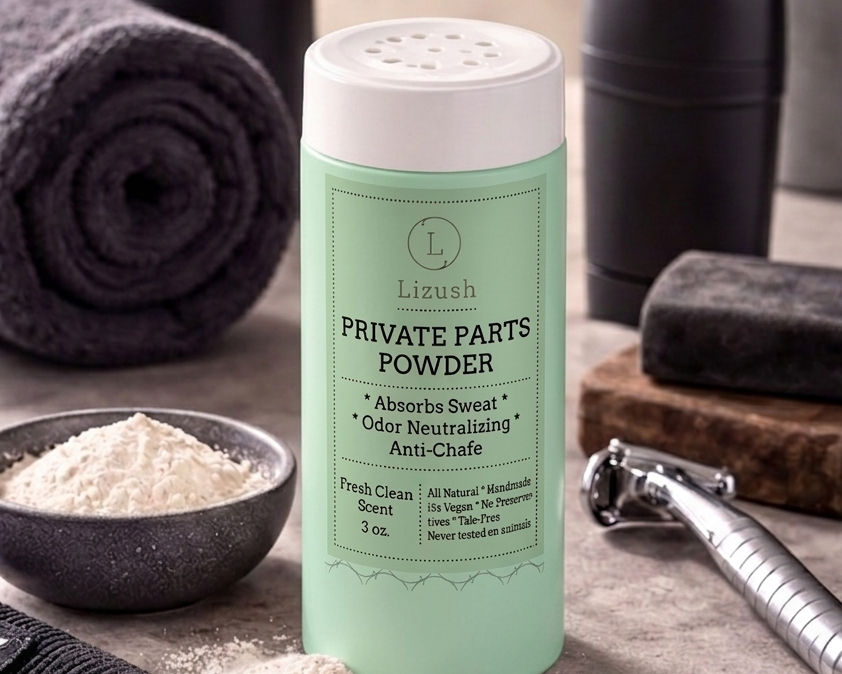 2 x Talc-Free Intimate Body Powder - Aluminum-free intimate body care bottle | Lizush