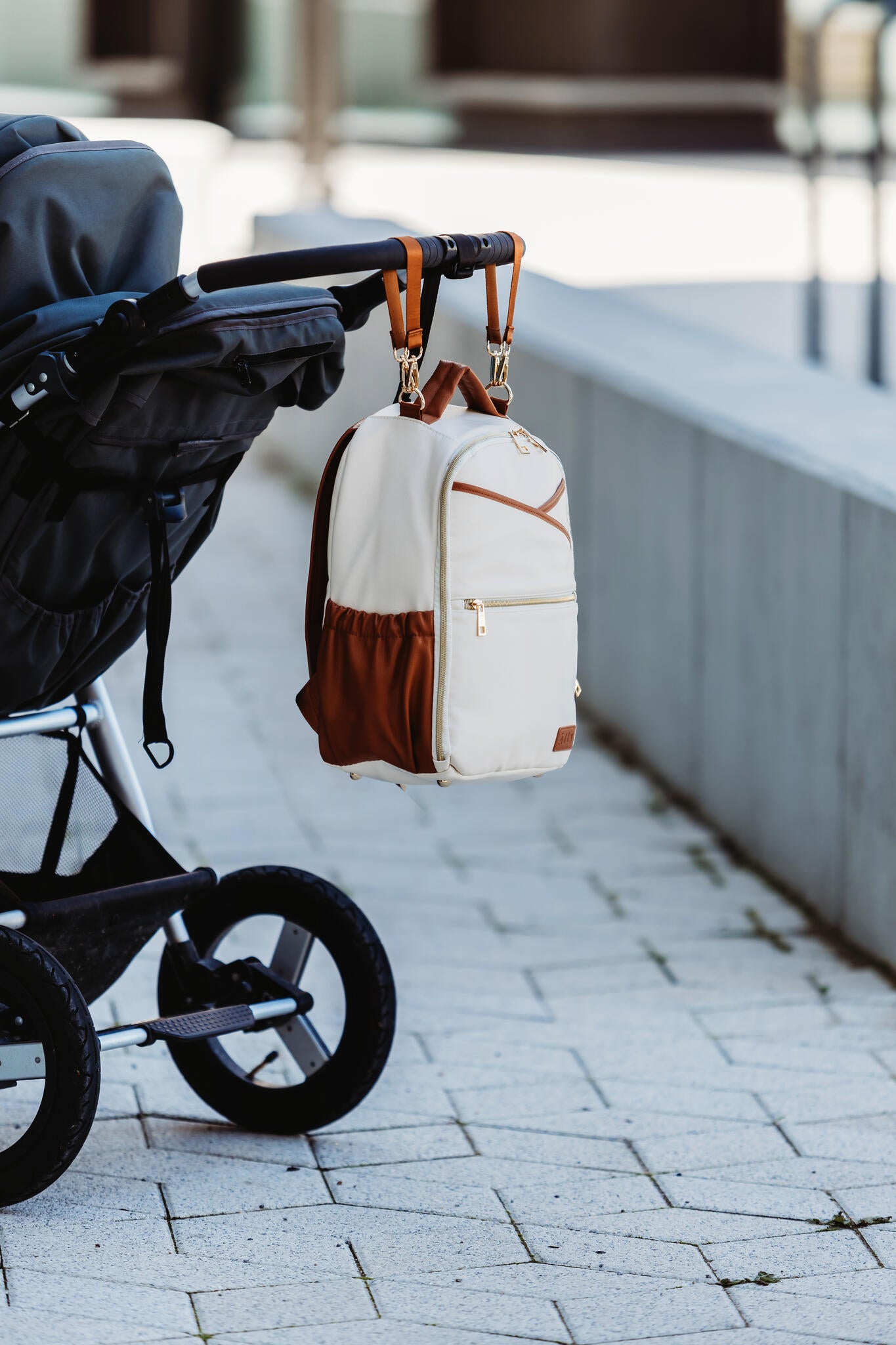 Kleiner Wickelrucksack – Cappuccino