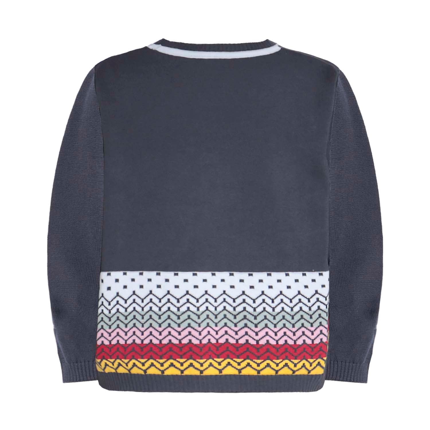 The Hand-Embroidered Cardigan — Grey-4