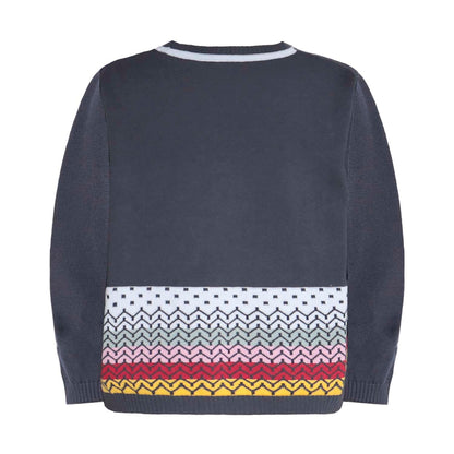 The Hand-Embroidered Cardigan — Grey-4