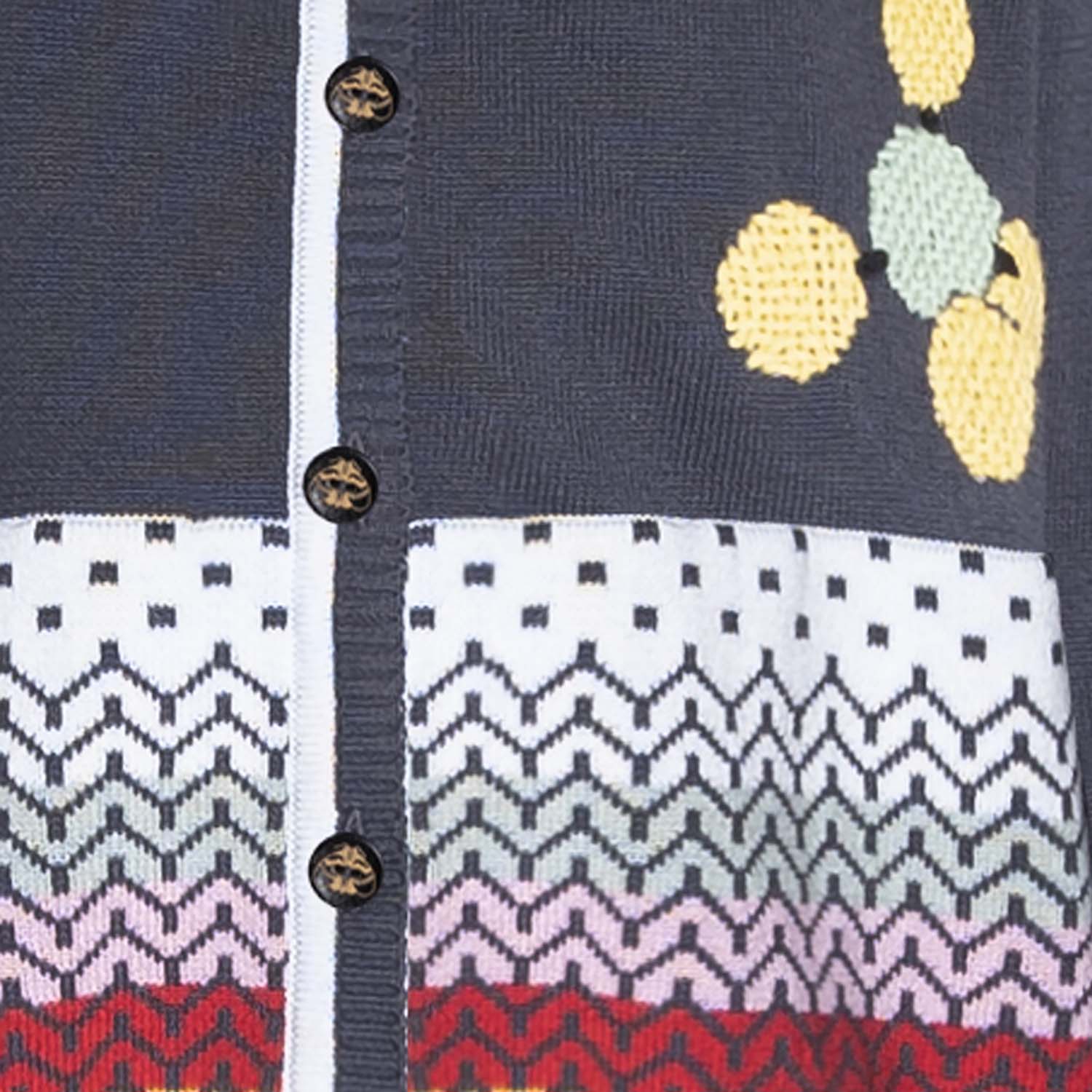The Hand-Embroidered Cardigan — Grey-3