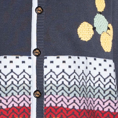 The Hand-Embroidered Cardigan — Grey-3