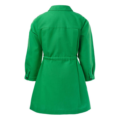 The Meadow Shirt Dress — Green-2