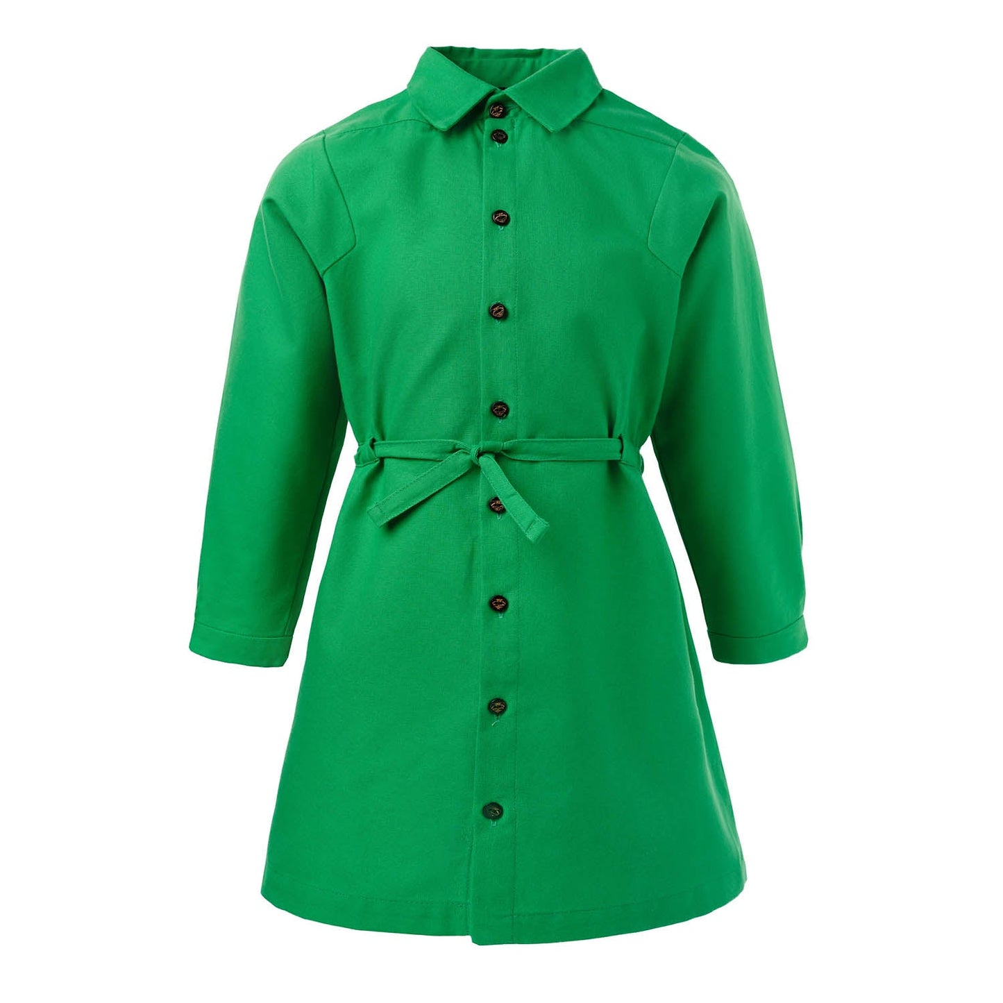 The Meadow Shirt Dress — Green-0