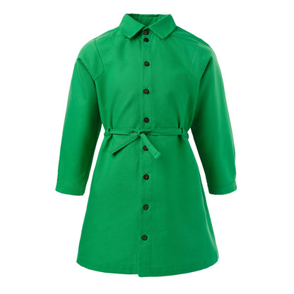 The Meadow Shirt Dress — Green-0