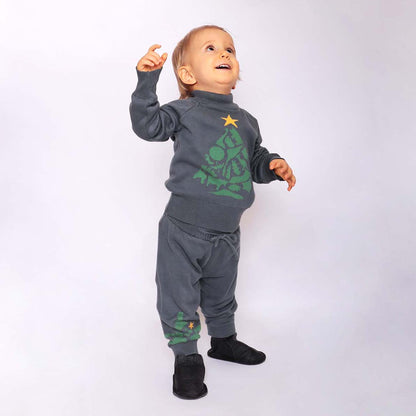 Grey Baby Boy Christmas Sweater-1