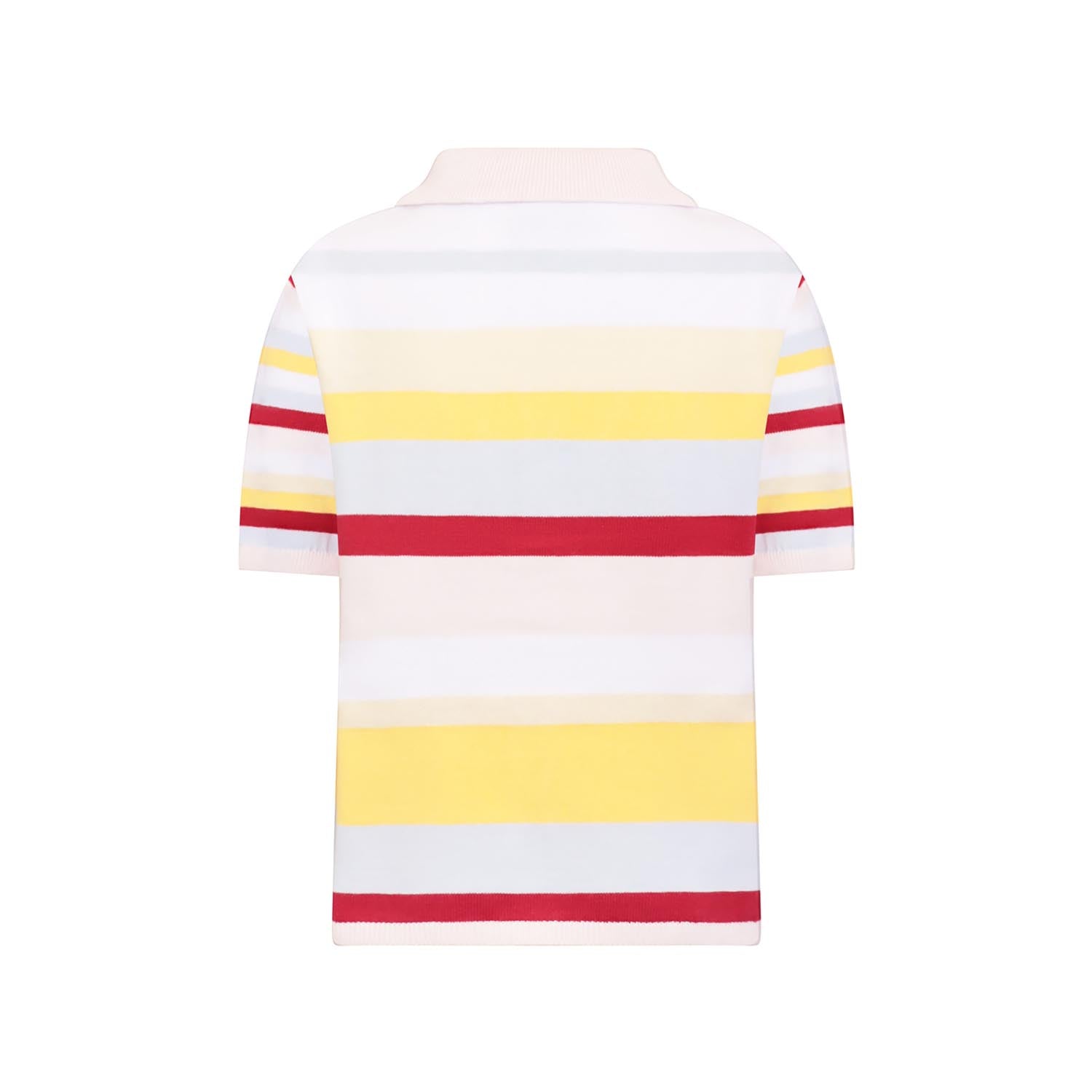 Knitted Shirt with Pastel Stripes-1